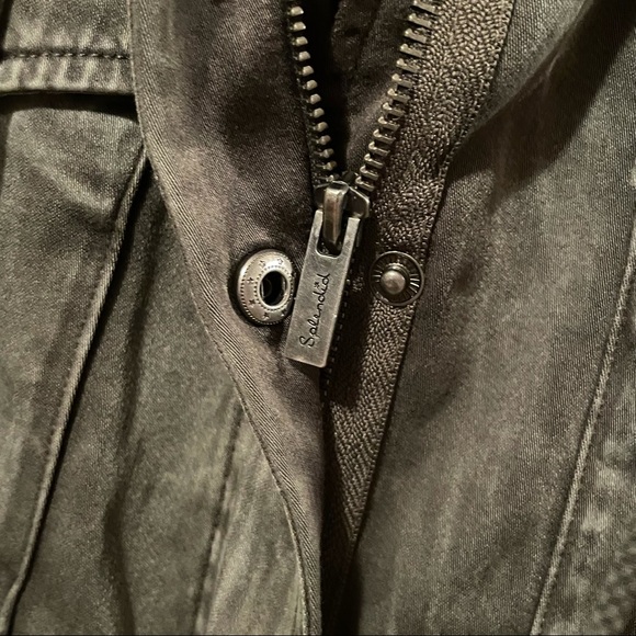 Splendid Dune Sateen Anorak Faux Fur Hood Jacket - Picture 10 of 13